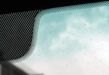 Windshield third visor frit