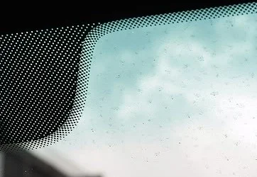 Windshield third visor frit